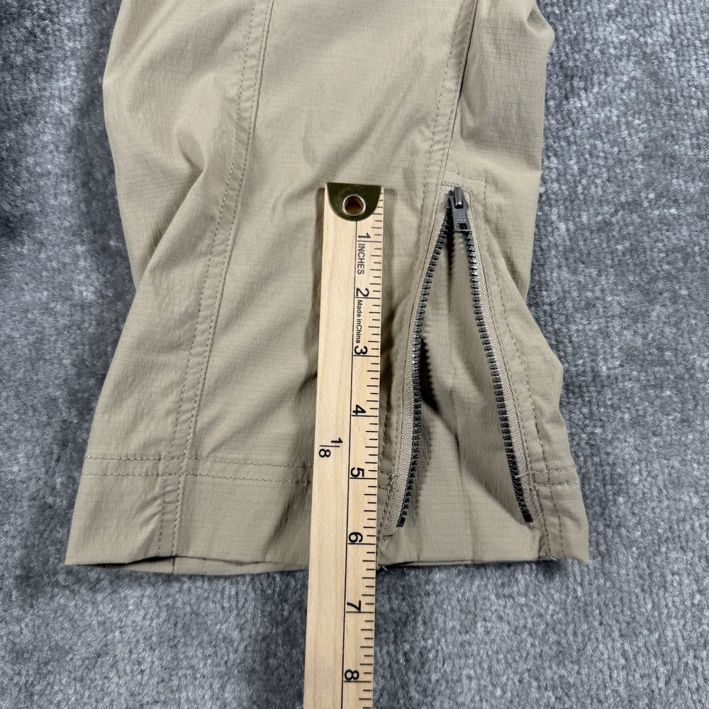 NWT Prana Capris Women's 6 Beige Nylon Zipper Leg Relaxed Low Rise - Picture 8 of 8